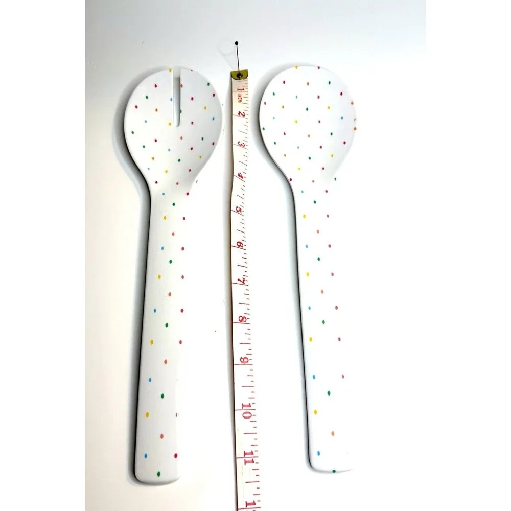 Polka Dot Retro Lightweight Melamine Serving Set Colorful, Mid-Century Style.